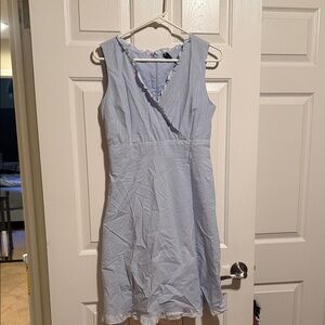 Chic Light Blue Sleeveless Midi Dress gap size 6 GUC
